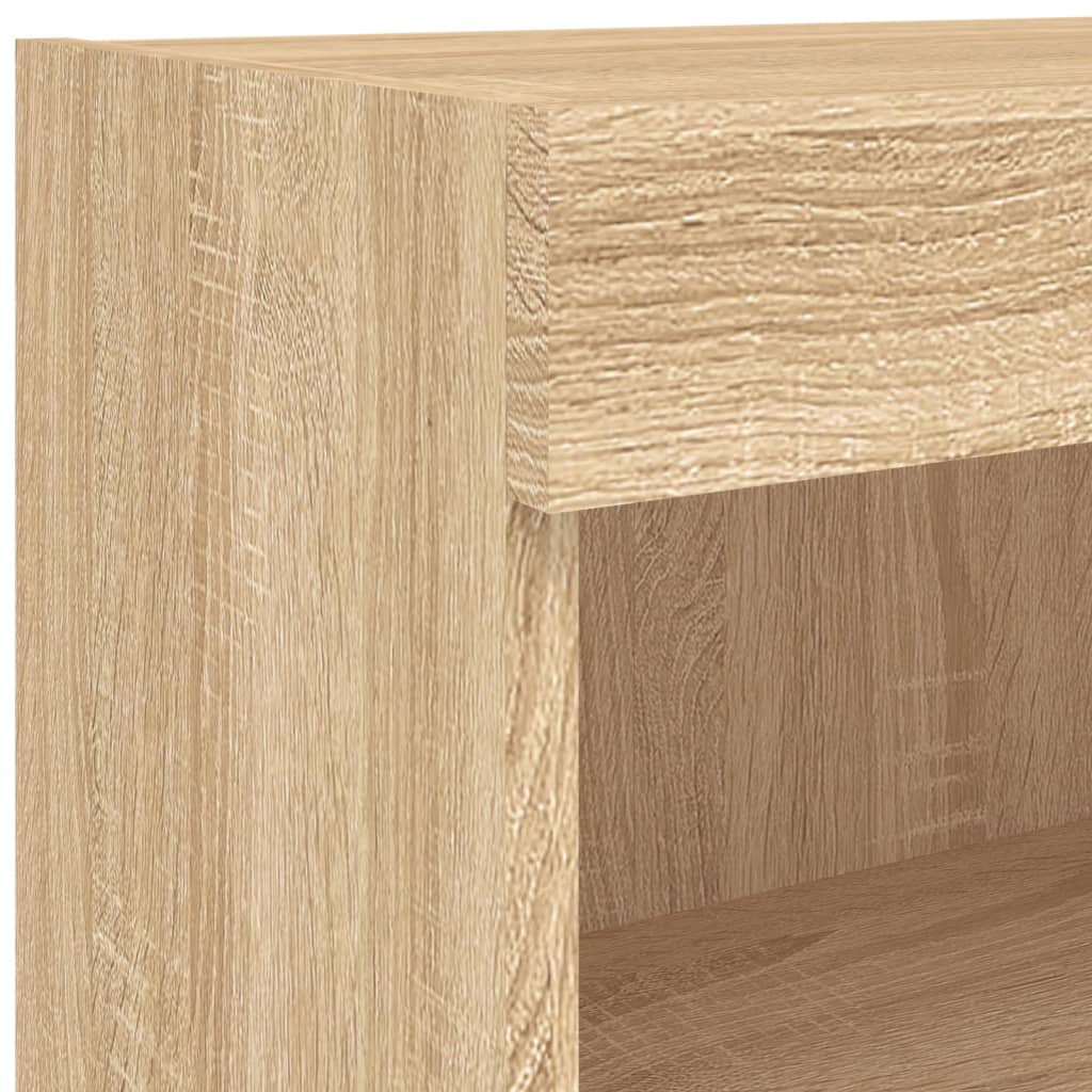 TV-skabe med LED lys 2 stk Sonoma eg 80x30x30 cm