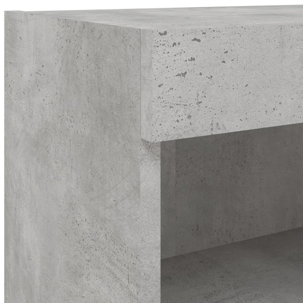 TV-skabe med LED-lys 2 stk Betongrå 80x30x30 cm