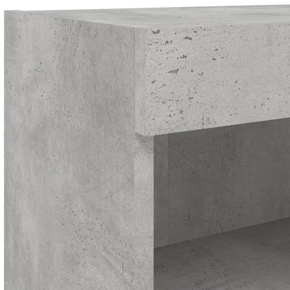 TV-skabe med LED-lys 2 stk Betongrå 80x30x30 cm