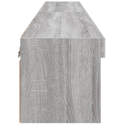 TV-skabe med LED lys 2 stk Grå Sonoma 80x30x30 cm