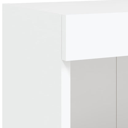TV-Schränke mit LED-Leuchten 2 Stk. Weiß 100x30x30 cm