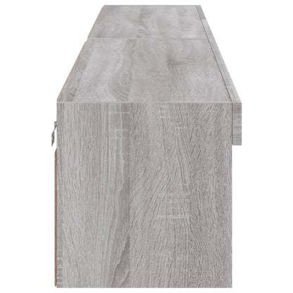 TV-Schränke mit LED-Leuchten 2 Stk. Grau Sonoma 100x30x30 cm