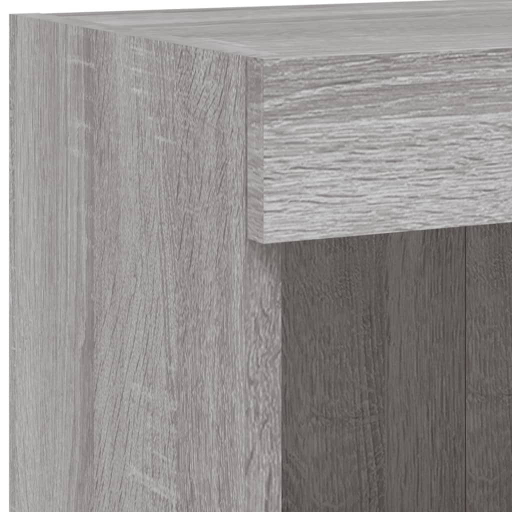 TV-Schränke mit LED-Leuchten 2 Stk. Grau Sonoma 100x30x30 cm