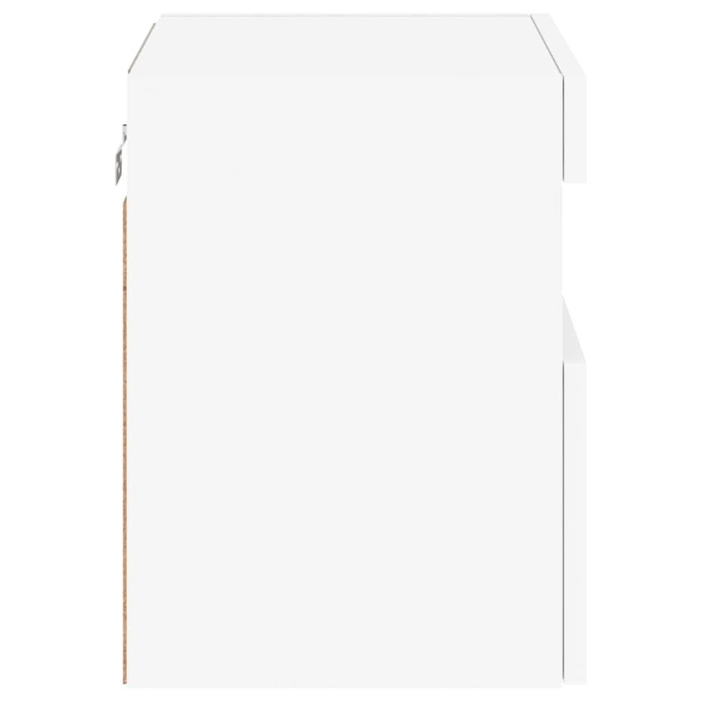 TV-Wandschrank mit LED-Leuchten Weiß 40x30x40 cm