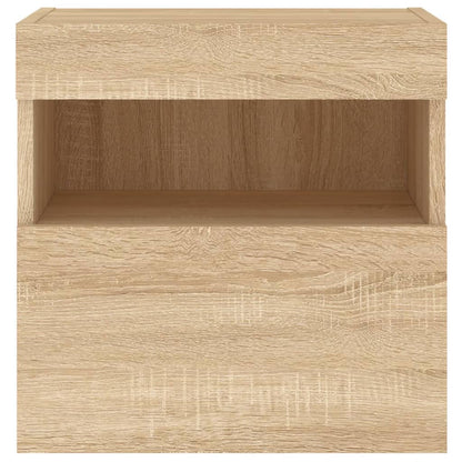 TV-Wandschrank mit LED-Leuchten Sonoma-Eiche 40x30x40 cm