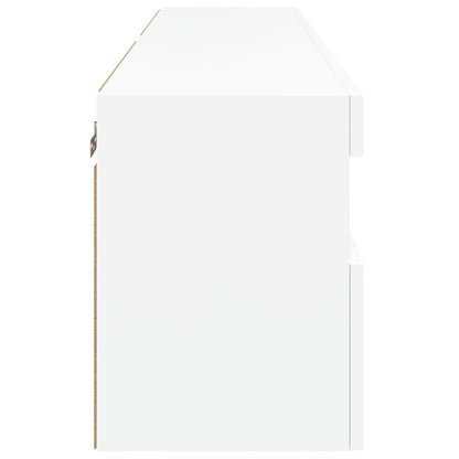TV-Wandschränke mit LED-Leuchten 2 Stk. Weiß 60x30x40 cm