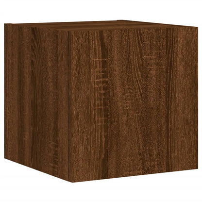 TV overskabe med LED lys 2 stk Brun eg look