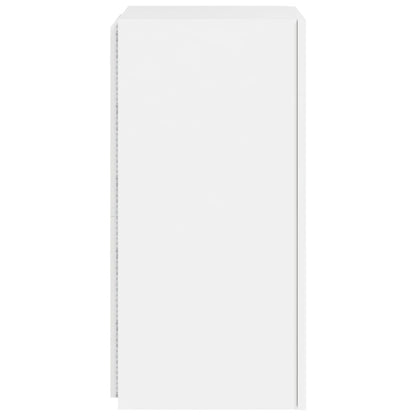 TV-Wandschrank mit LED-Leuchten Weiß 30,5x35x70 cm