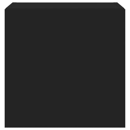 TV-Wandschränke mit LED-Leuchten 2 Stk. Schwarz 40,5x35x40 cm