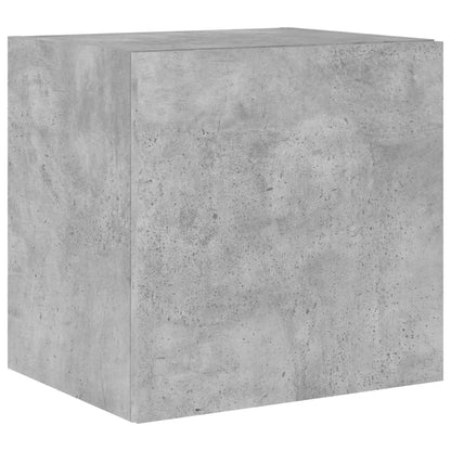TV-Wandschrank mit LED-Leuchten Betongrau 40,5x35x40 cm
