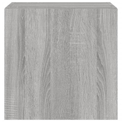 TV-Wandschränke mit LED-Leuchten 2Stk. Grau Sonoma 40,5x35x40cm