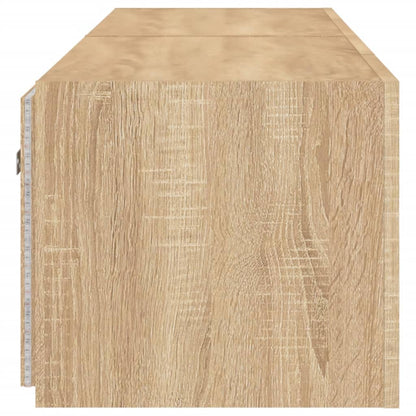 TV-Wandschränke mit LED-Leuchten 2 Stk. Sonoma-Eiche 80x35x31cm