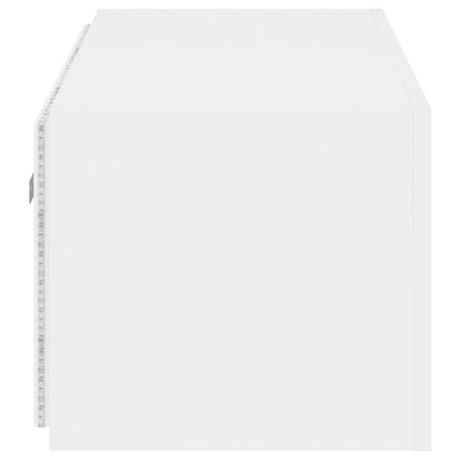 TV-Wandschrank mit LED-Leuchten Weiß 100x35x31 cm