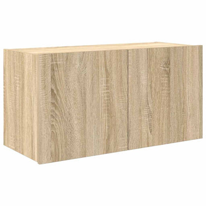 TV-Wandschrank mit LED-Leuchten Sonoma-Eiche 80x35x41 cm