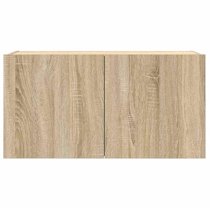 TV-Wandschrank mit LED-Leuchten Sonoma-Eiche 80x35x41 cm