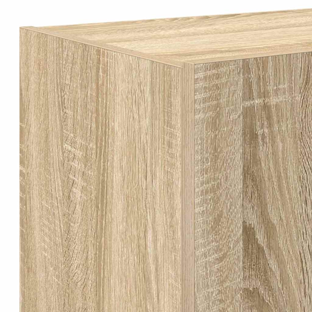TV-Wandschrank mit LED-Leuchten Sonoma-Eiche 80x35x41 cm