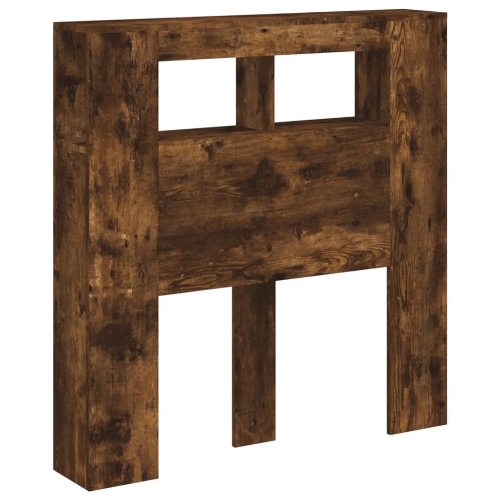 LED-Kopfteil Räuchereiche 100x18,5x103,5 cm Holzwerkstoff