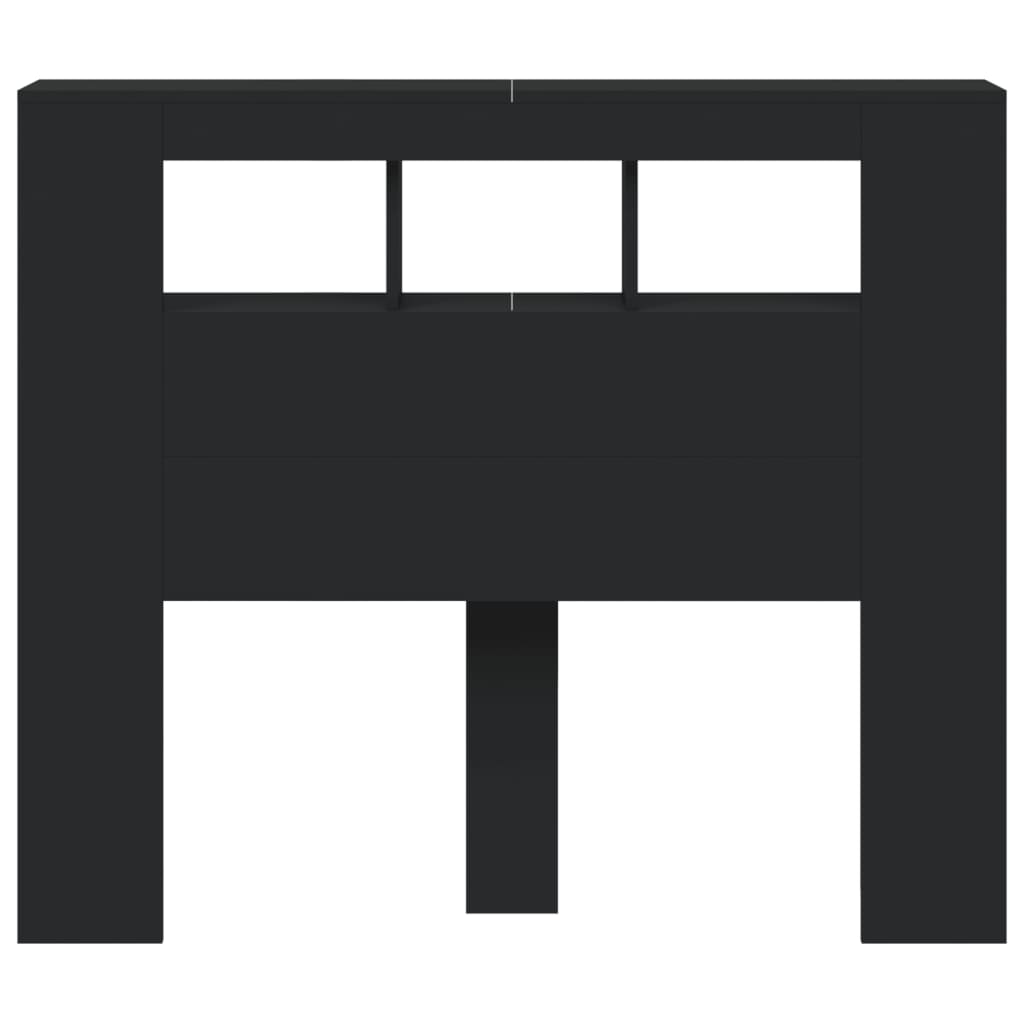 LED-Kopfteil Schwarz 120x18,5x103,5 cm Holzwerkstoff