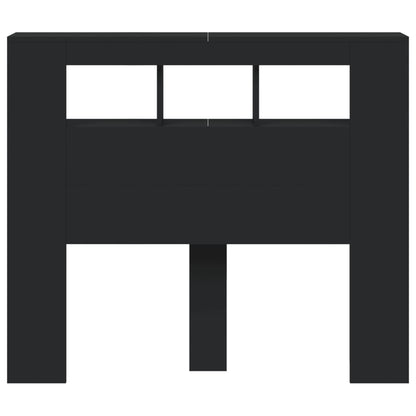 LED-Kopfteil Schwarz 120x18,5x103,5 cm Holzwerkstoff