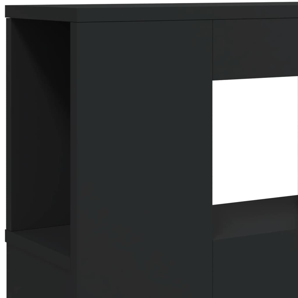 LED-Kopfteil Schwarz 120x18,5x103,5 cm Holzwerkstoff