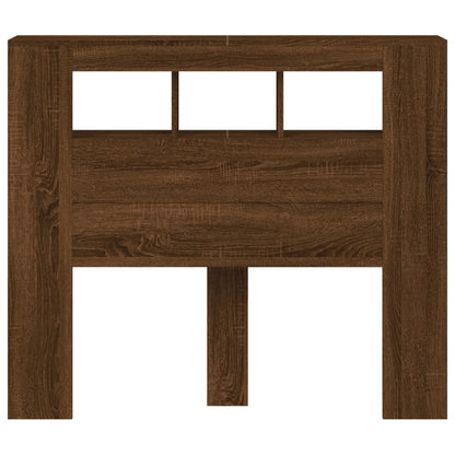 LED-Kopfteil Braun Eichen-Optik 120x18,5x103,5 cm Holzwerkstoff