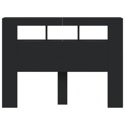 LED-Kopfteil Schwarz 140x18,5x103,5 cm Holzwerkstoff