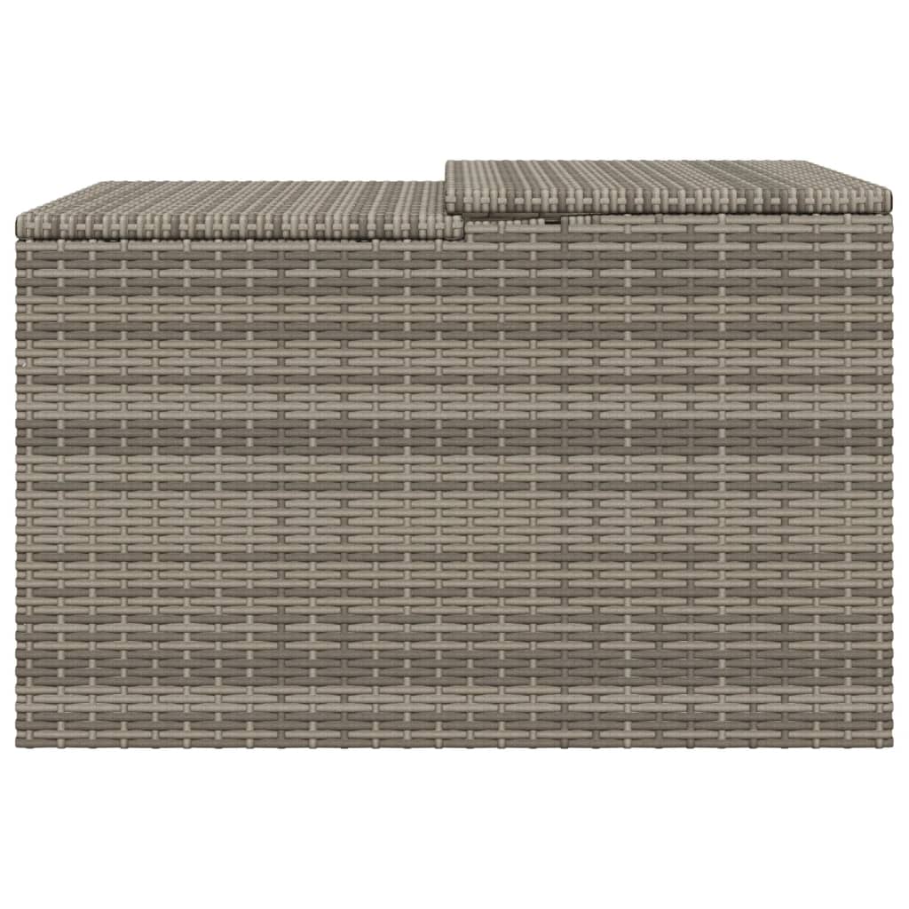 Mähroboter-Garage Grau 86x90x52/57 cm Poly Rattan