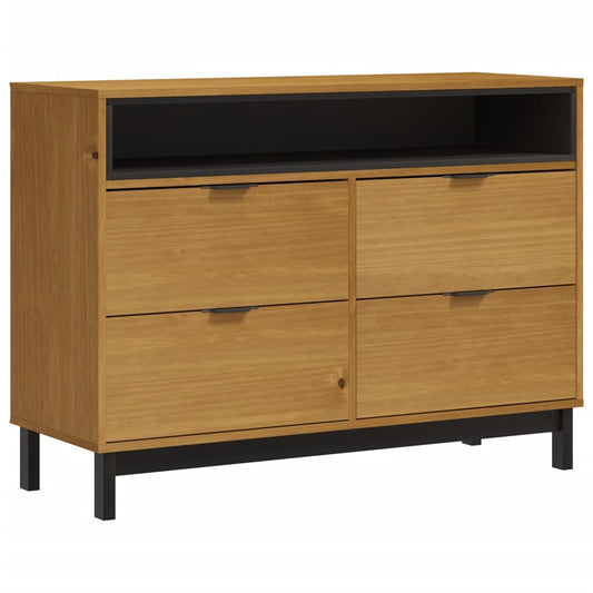 Skuffeskab FLAM 110x40x80 cm massiv fyrretræ