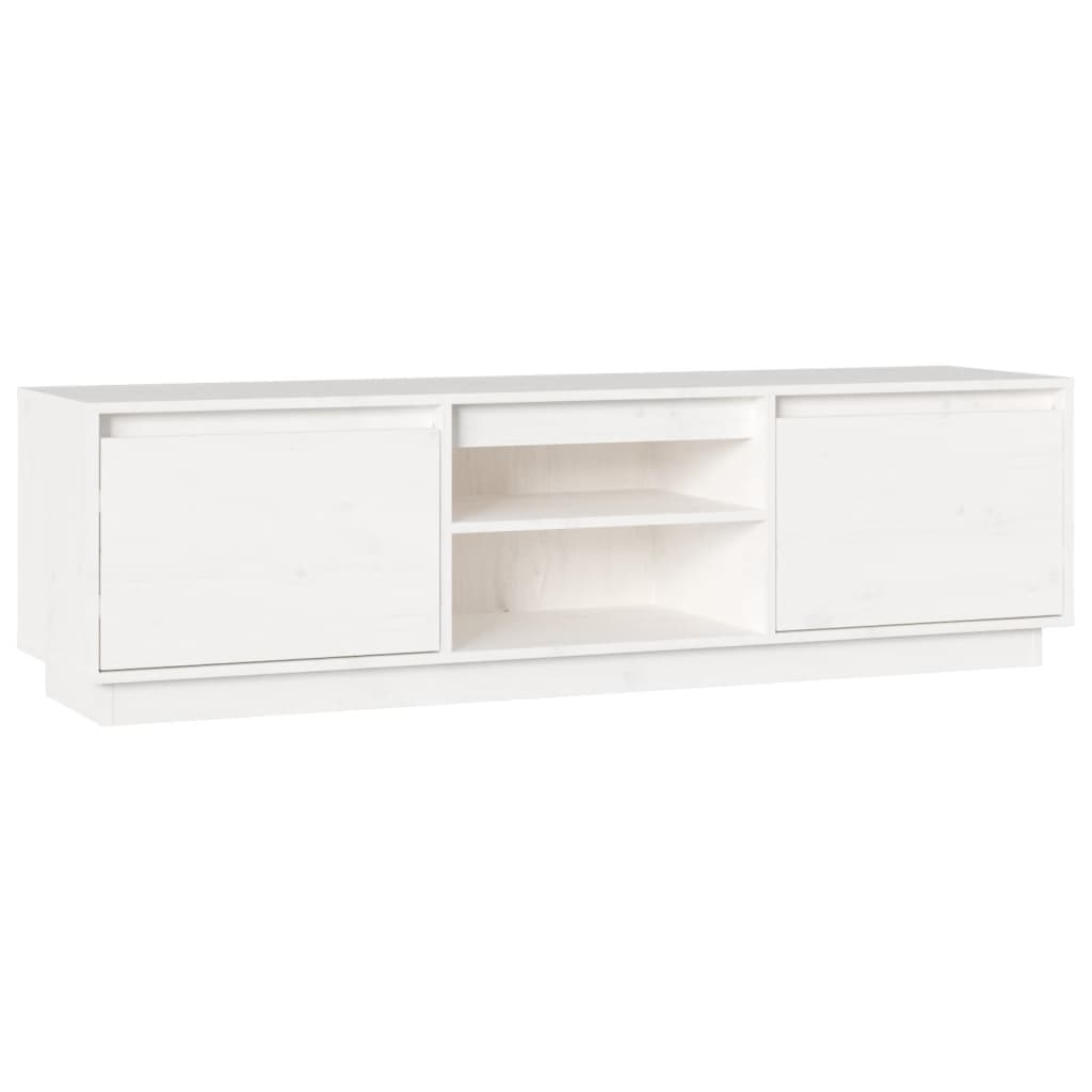 TV-skab Hvid 140x35x40 cm Massiv Fyr