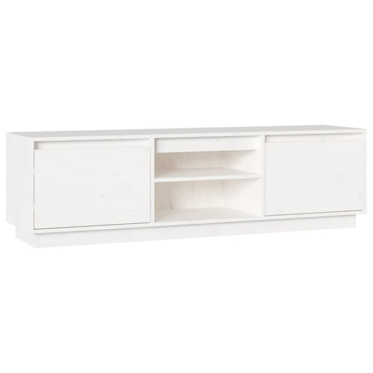 TV-skab Hvid 140x35x40 cm Massiv Fyr