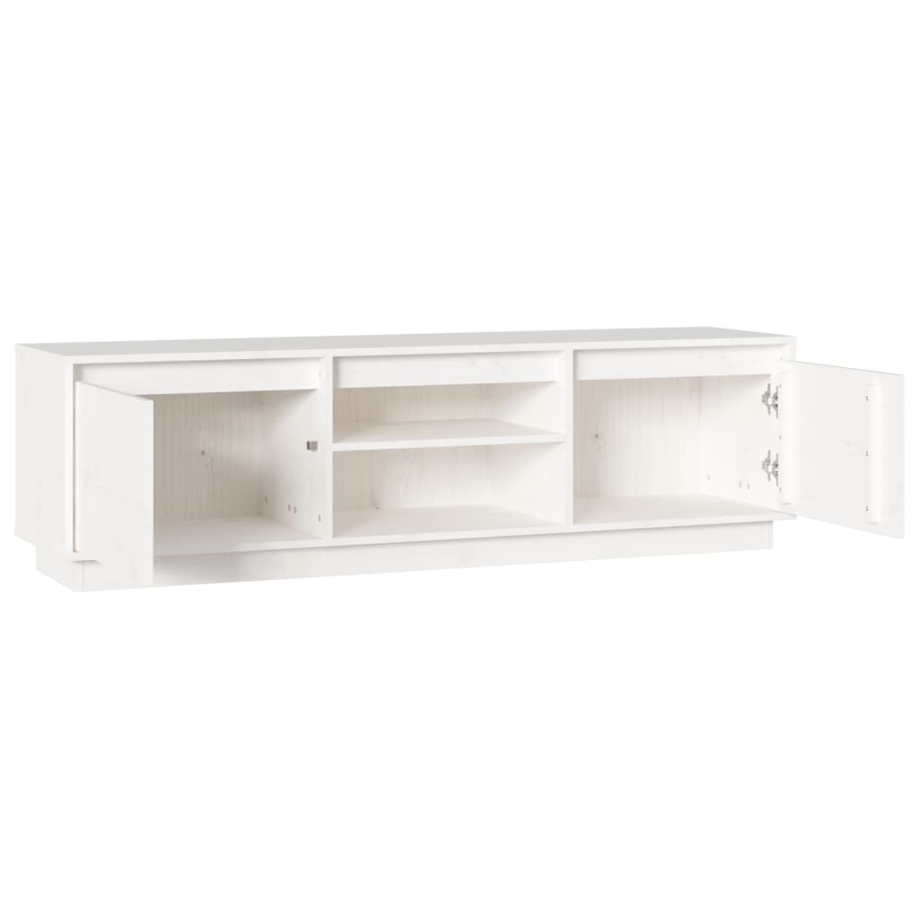 TV-skab Hvid 140x35x40 cm Massiv Fyr