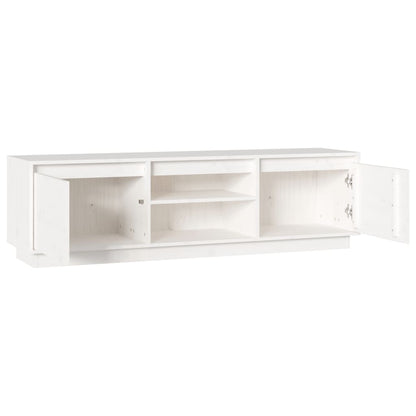 TV-skab Hvid 140x35x40 cm Massiv Fyr
