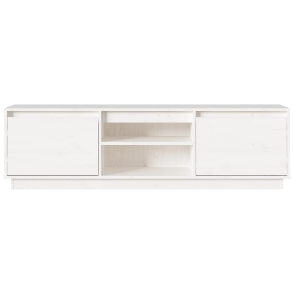 TV-skab Hvid 140x35x40 cm Massiv Fyr
