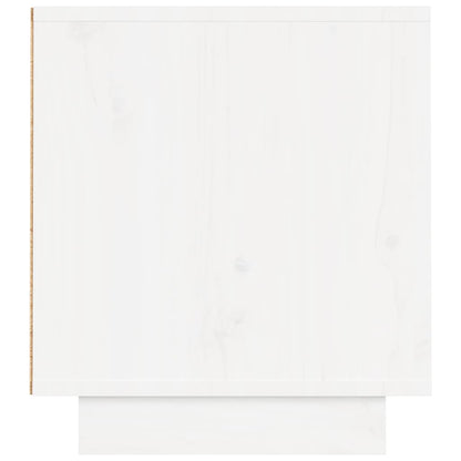TV-skab Hvid 140x35x40 cm Massiv Fyr