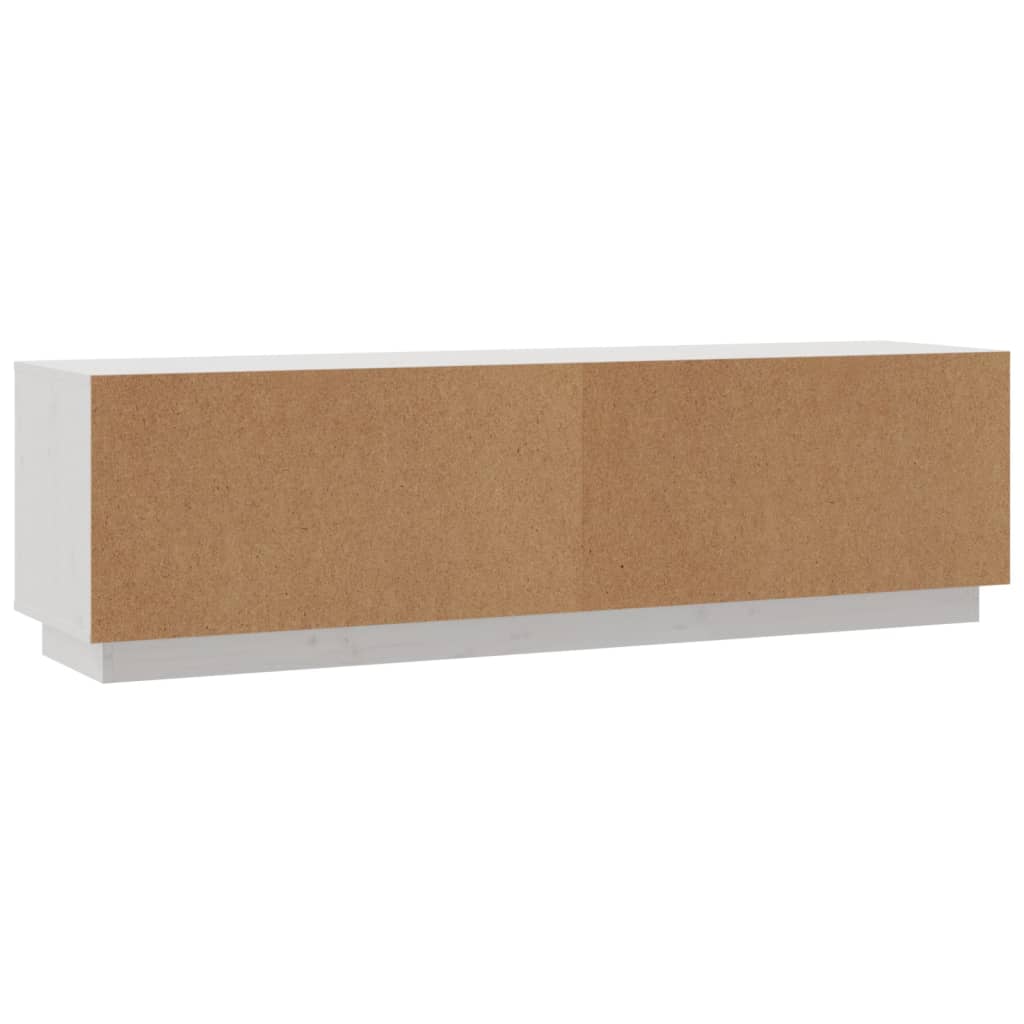 TV-skab Hvid 140x35x40 cm Massiv Fyr