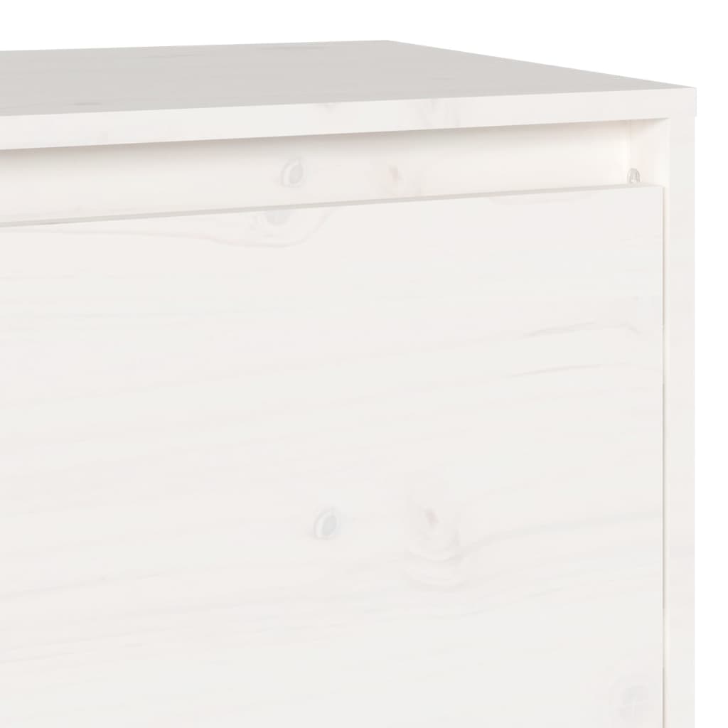 TV-skab Hvid 140x35x40 cm Massiv Fyr