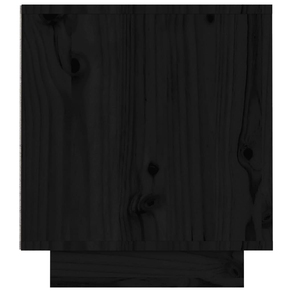 TV-skab Sort 140x35x40 cm Massiv Fyr