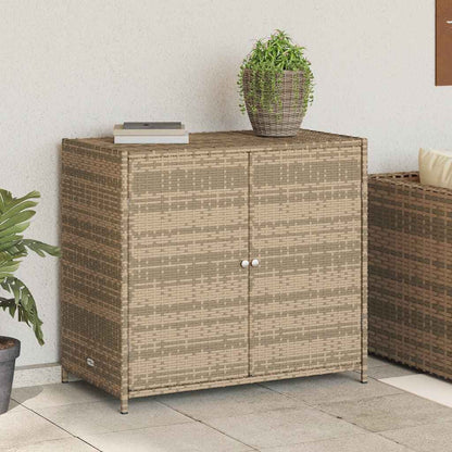 Gartenschrank Beige 83x45x76 cm Poly Rattan