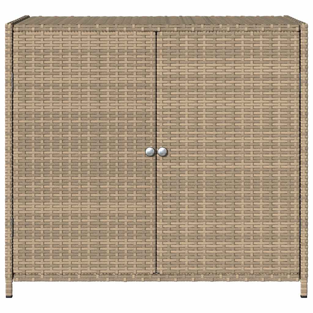 Gartenschrank Beige 83x45x76 cm Poly Rattan
