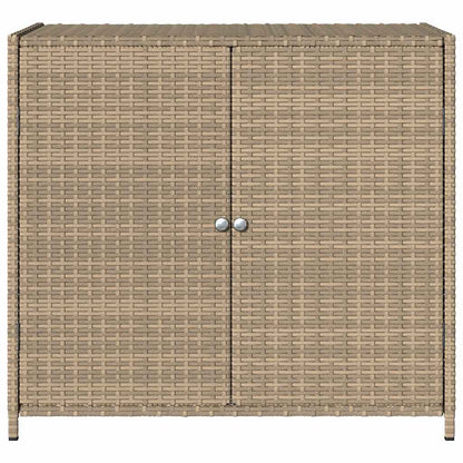 Gartenschrank Beige 83x45x76 cm Poly Rattan