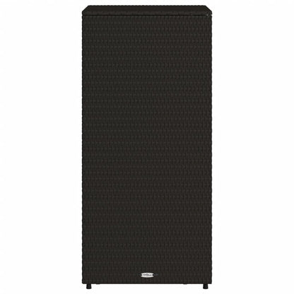 Gartenschrank Schwarz 50x55x115 cm Poly Rattan