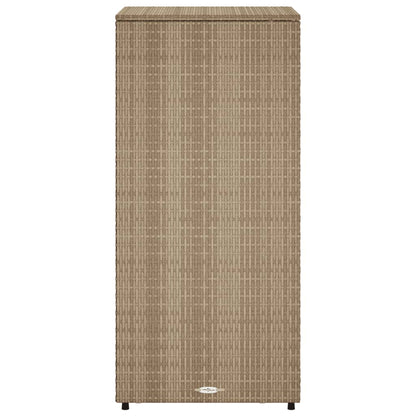 Gartenschrank Beige 50x55x115 cm Poly Rattan