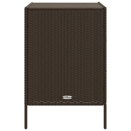 Gartenschrank Braun 55x59x80 cm Poly Rattan