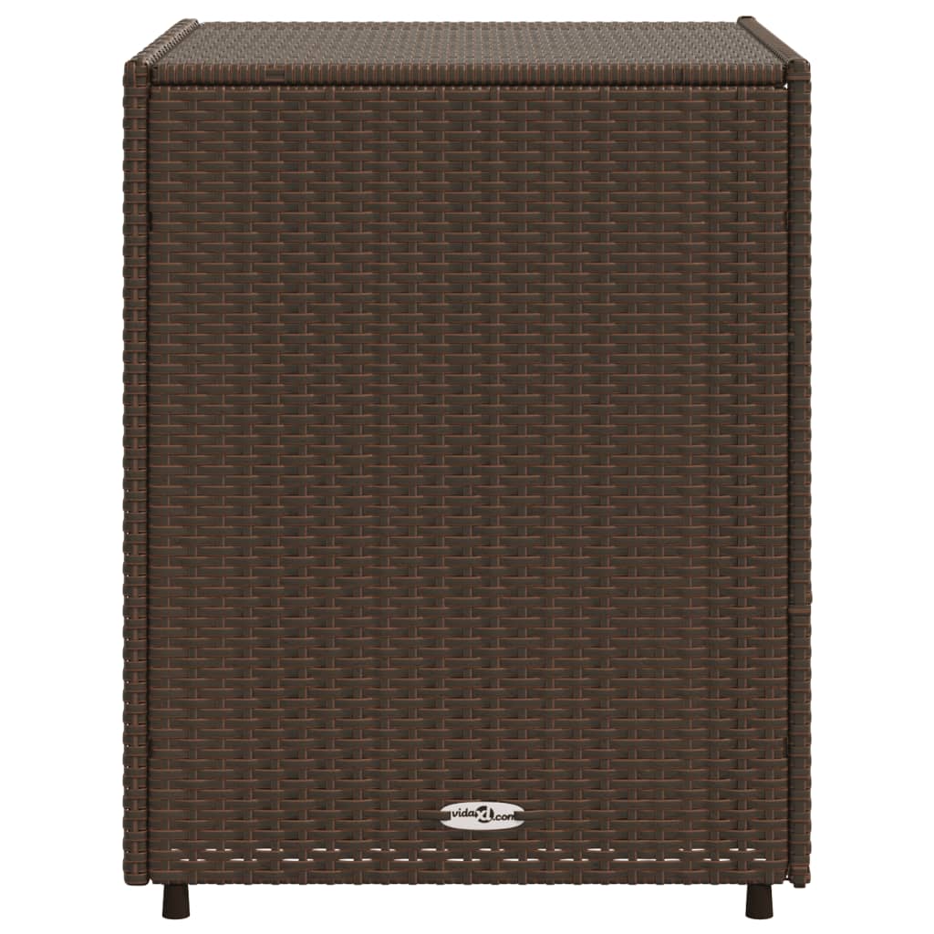 Gartenschrank Braun 55x59x69 cm Poly Rattan