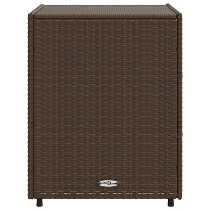 Gartenschrank Braun 55x59x69 cm Poly Rattan