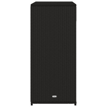 Gartenschrank Schwarz 105x55x113 cm Poly Rattan