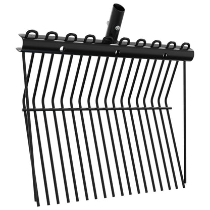 Heugabel mit 18 Zinken Schwarz Stahl