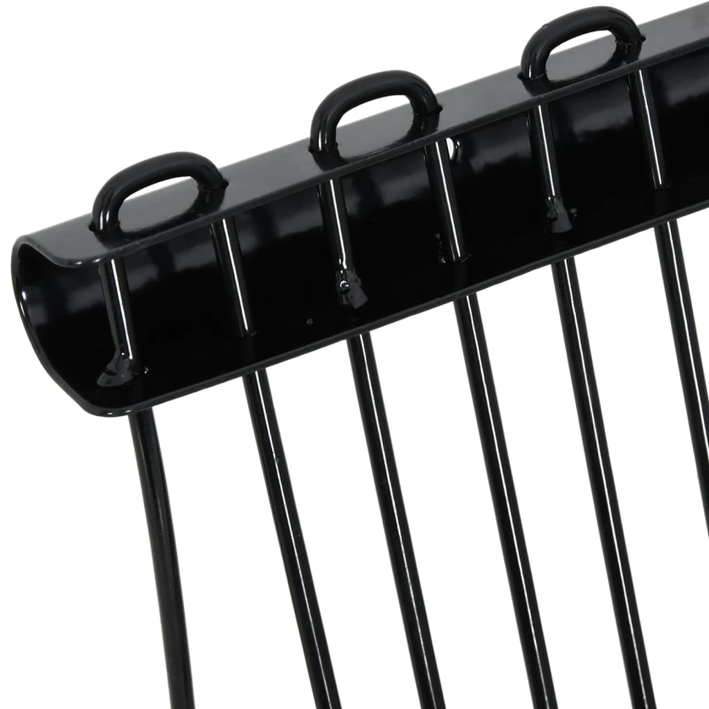 Heugabel mit 18 Zinken Schwarz Stahl