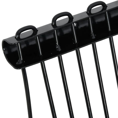 Heugabel mit 18 Zinken Schwarz Stahl