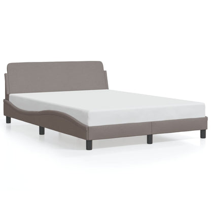 Bettgestell "Dover" Taupe 140x190 cm Stoff